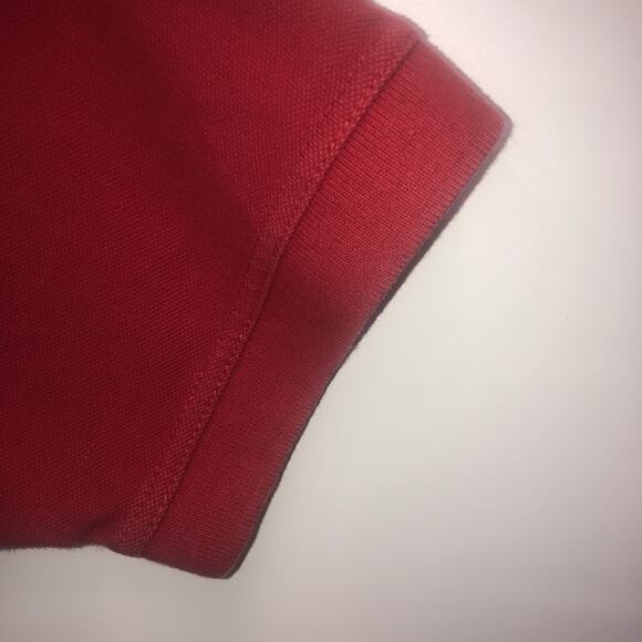 Reebok Button Up Adult XL Mens Red Short Sleeve Cotton Blend Polo - Picture 7 of 9